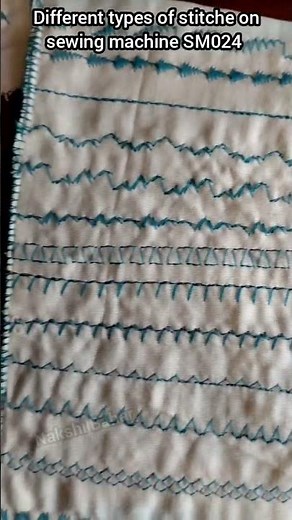 Different types of stitches in Singer sewing machine SM024