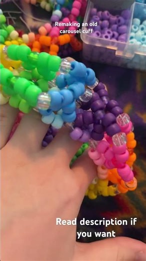 Remaking an old carousel cuff 😁 #kandi #kandikid