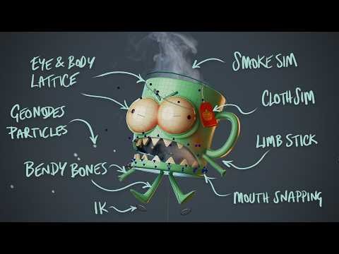Mug animation breakdown in Blender, Nomad Sculpt, Procreate...