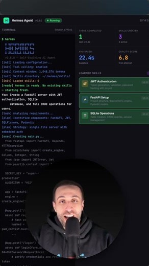 Build a Free Self-Improving AI Agent