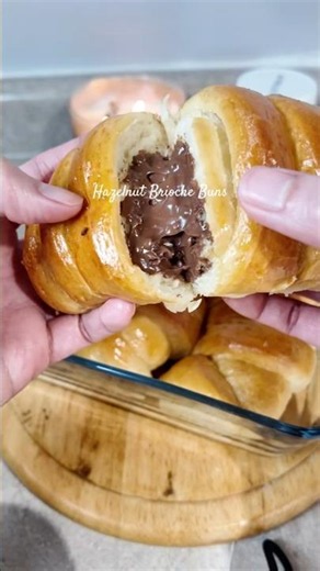 Hazelnut Brioche Buns #bread #baking