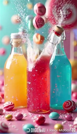 Candy Bottles Cinematic Explosion ASMR”