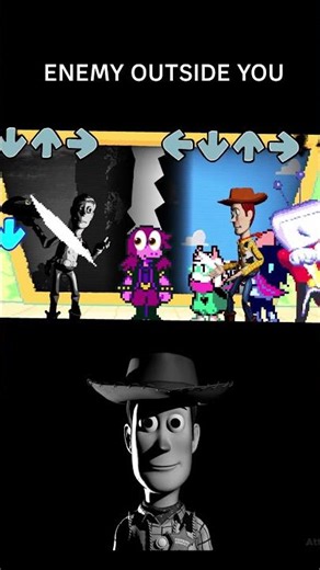 FNF ENEMY OUTSIDE YOU! Deltarune & Spanish Woody vs Friend Inside Me
