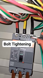 Bolt tightening mccb moulded case circuit breaker #electrician #relay #control #power #technician #switch #wiring #engineering #diy #electrical | Electricians Guide