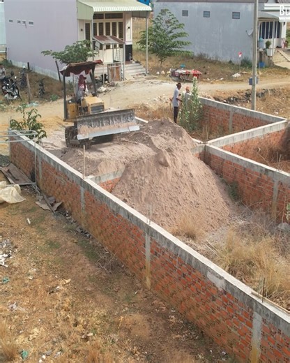 Complete Site Transformation: Landfilling, House Demolition, and Mini Dozer Action | Bulldozer Cambodia