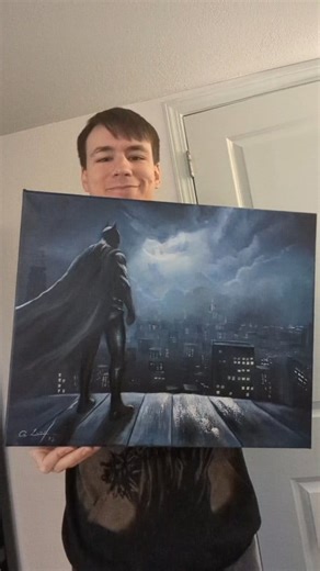 My Batman oil painting! Love this one 😄 #art #painting #artreveal #batman #oilpainting #artwork #artreels #reels | Painted Dragon Studios