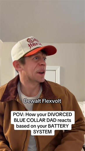 Which battery system are yall running #funny #bluecollar #bluecollardad #powertools #toolbattery @DEWALT @Milwaukee Tool