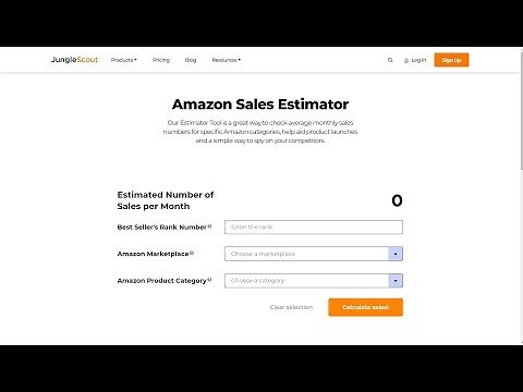 Jungle Scout Estimator