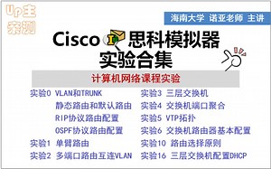 【思科模拟器实验合集Cisco Packet Tracer】_计算机网络课内实验_海南大学（诺亚老师 主讲）