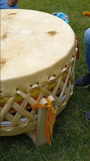 Neqotkuk Drummers from Tobique First Nations drumming at the Gathering of the Scots