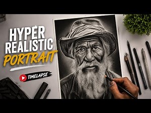 Hyper Realistic Portrait Drawing 🔥✨ | Charcoal Portrait Tutorial | Realistic Art 🎨