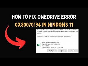 How to Fix OneDrive error 0x80070194 in Windows 11