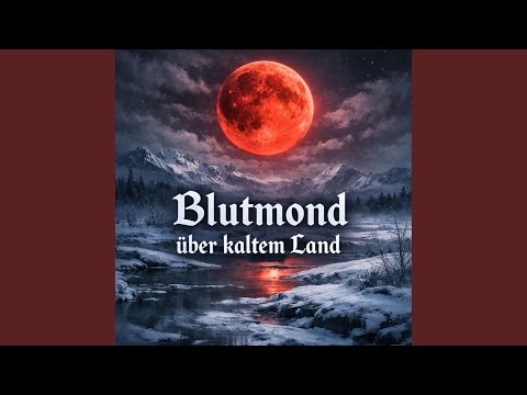 Blutmond über kaltem Land