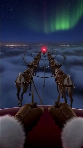 Santa’s Sleigh Dash Cam POV | Christmas Eve Ride with 9 Reindeer 🎅🦌❄️