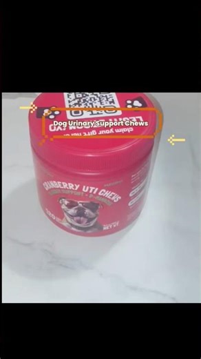 Dog UTI support chews with cranberry & D-Mannose for bladder health 🐶💧