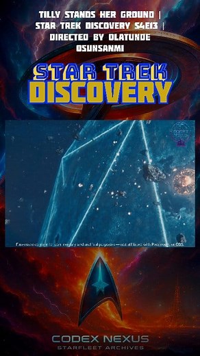 TILLY STANDS HER GROUND | STAR TREK DISCOVERY S4E13 | DIRECTED BY OLATUNDE OSUNSANMI THE FINAL STAND AT STARFLEET HEADQUARTERS As asteroids rain down over #Earth, #SylviaTilly remains behind at #StarfleetHQ with Admiral Vance to defend the Federation’s last sanctuary. In Star Trek: Discovery S4E13 “Coming Home”, directed by Olatunde Osunsanmi, Tilly steps fully into command — her evolution from uncertain cadet to decisive leader complete as the sky above San Francisco ignites with fire and light