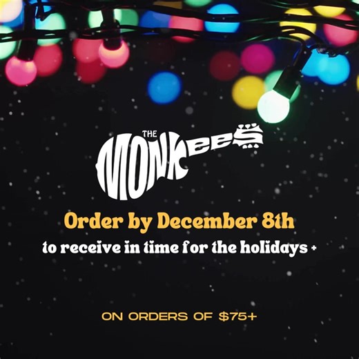 Last chance to save! ⏳ Free shipping on all orders $75 on the Monkees' official store! 👉 https://themonkees.lnk.to/BFSale | The Monkees