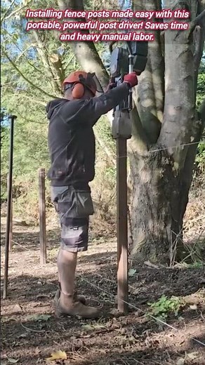 Motorized Post Driver: Fast, Effortless Fence Installation Tool.