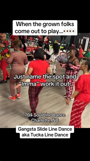 704 Soul Line Dance Classes - Charlotte, NC on Instagram: "Ain’t no party line a grown folks line dance party! - Gangsta Slide - DJ Quik - Tucka Line Dance - Work it Out by Tucka #charlottenc #linedance #gangstaslide #tucka #workitout - 704 Soul Line Dance - Classes in Charlotte, NC"