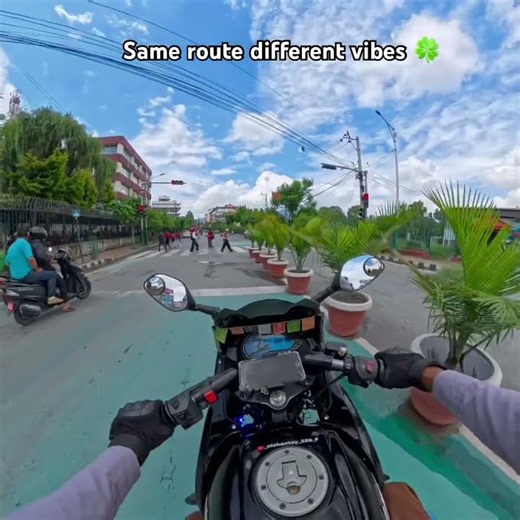 Same route different vibes.🍀❤️ #220f #insta360 #foryou