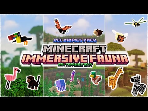 Minecraft PE Immersive Fauna addon BEST #1 animal pack 🌳
