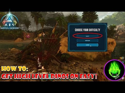 How To Get Higher Level Dinos On Easy Difficulty On Ark Survival Ascended!