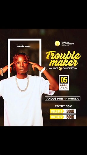 Support Troublemaker Mwana Weka's Live Performance