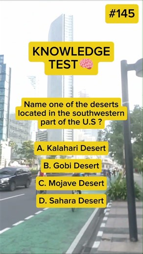 Name one of the deserts located in the southwestern part of the United States? #trivia
