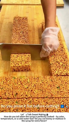 Making Traditional Caramel Treat – From Dough to Golden Squares 🍬👨‍🍳