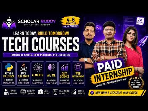 Tech Courses with Paid Internship | Python, Java, AI, ML, Data Science | Scholar Buddy 2026