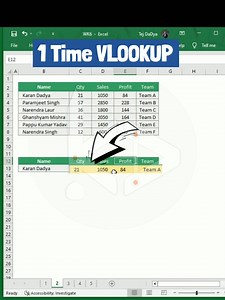 Master vlookup formula in excel | Array Vlookup in excel | #arrayvlookup #vlookup #multiplevlookup #exceltips #excelreels #exceltricks #excel2019 #excel2013 #msoffice #exceltraining #msofficetraining #exceltipsandtricks #excelinterviewquestions #excelproblem #excelshortcuts #excelshortkeys #karandadya1 #2dvlookup #twocriteriavlookup #doublecriteriavlookup #indexmatch | Karan Dadya