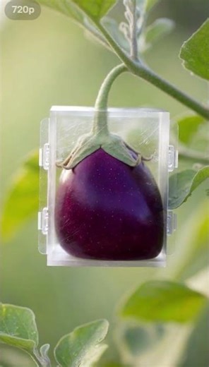 I Grew a Eggplant Inside a Cube Mold — Full Timelapse