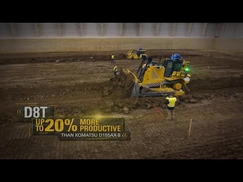 Cat® D8T Productivity Pays vs. Komatsu D155AX-8