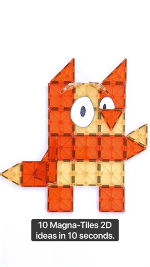 Magna-Tiles 2D build ideas. #magnatiles #stemtoys #bluey #bingo