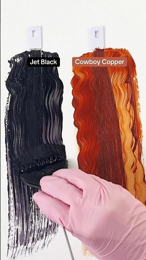 Pallure Cowboy Copper vs Jet Black semi-permanent color masks ❤️🖤