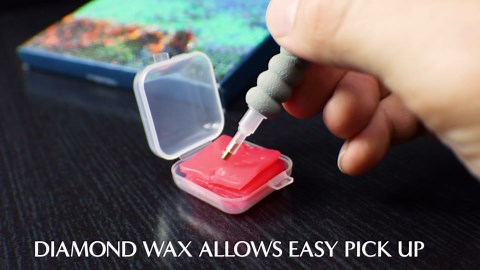 ArtSkills Diamond Painting Kit, Diamond Art on Framed Canvas with Gem Storage Case and Accessory Kit, Forest, 3 Stretched Canvas Panels, 14” x 7” Each