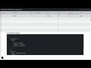 NextJS React - AG Grid - JSON Rules Engine Demo