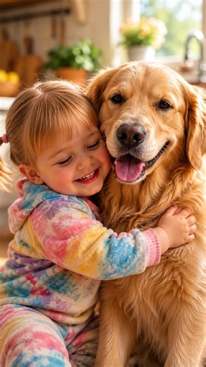 This Golden Retriever Loves This Little Girl ❤️ The Sweetest Moment!
