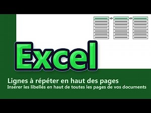 Excel - Lignes à répéter en haut des pages