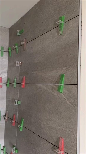 How to install tile in the shower #construction #tiles #work #fyp #asmr