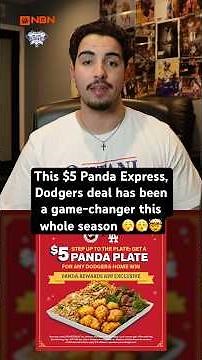 Does Panda Express have the best Dodgers discount EVER? 🤯 #baseball #shorts #foodie