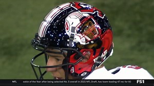 11K views · 554 reactions | No. 22 forever  Utah Football is wearing their special helmets in remembrance of Ty Jordan and Aaron Lowe in back-to-back games ❤️ | College Football on FOX | Facebook