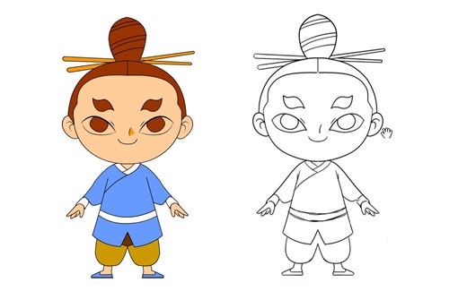 Animate绘图工具动画制作案例12：人物绘制