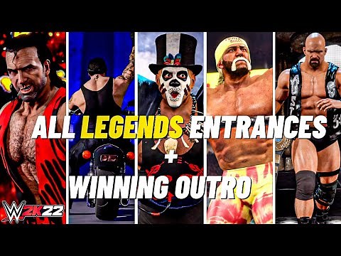 ALL LEGENDS ENTRANCES & OUTROS IN WWE 2K22 | PS5 (4K HDR/60FPS)