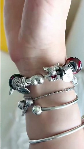 Happy Canada Day 🇨🇦✨ my Pandora bracelet stack! #belove #pandorabracelet #pandoracharm #canadaday