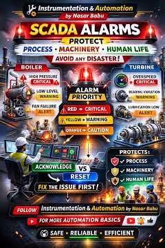 🚨 SCADA Alarms Explained – Protect Process, Machinery & Human Life!