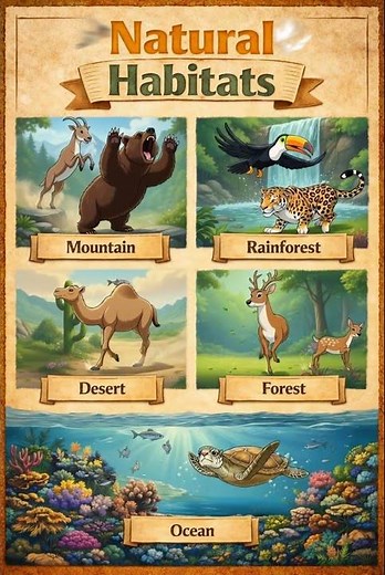 Where Do Animals Live? 🐻🌊 | Habitats for Kids