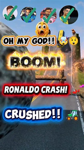 Monster Truck vs Invisible Wall! 🧱😵 #gaming #messi #ronaldo #carcrash #beamngdrive #new