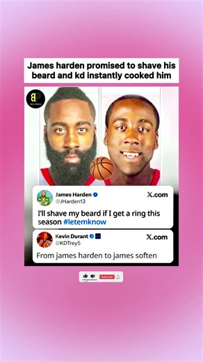 James harden promised to shave his beard and kd instantly cooked him #shorts #jamesharden