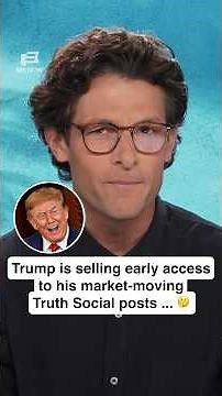 Trump is SELLING early access to his market-moving Truth Social posts 🤔